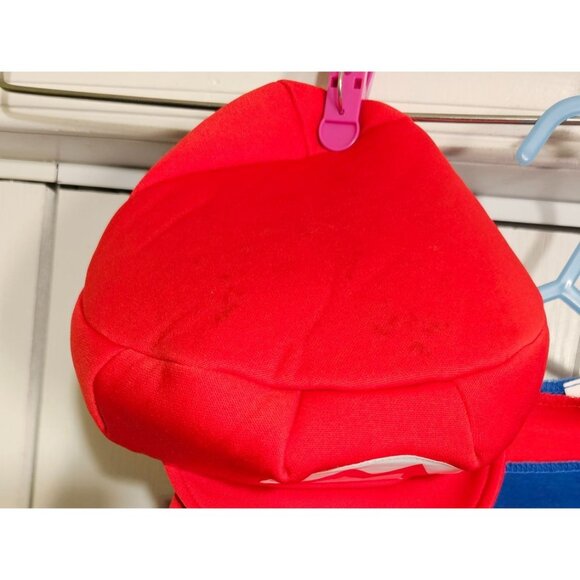 Super Mario Baby Costume 12-18 Months Jumpsuit Hat Mustache Disguise Halloween - Picture 5 of 7